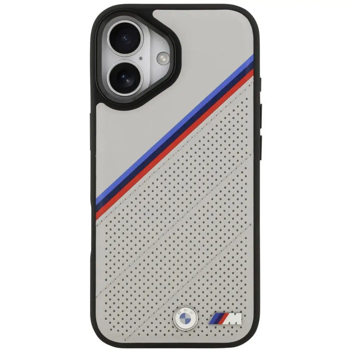 BMW M Tricolor Metal Logo MagSafe Case за iPhone 17 - сив