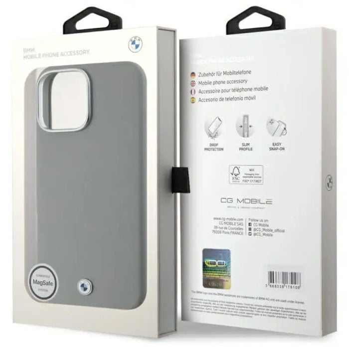 BMW Sign Full Wrapped Metal MagSafe Case за iPhone 16 Pro