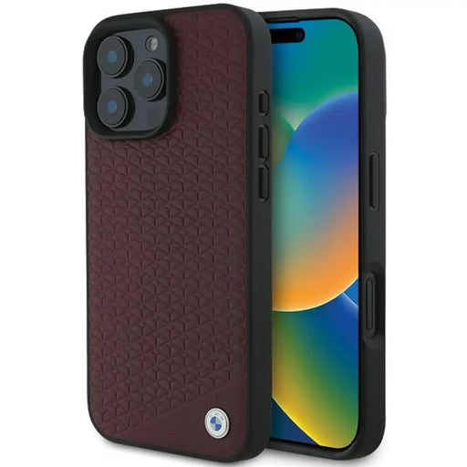 BMW Sign Leather Diamond Metal Logo MagSafe Case за iPhone