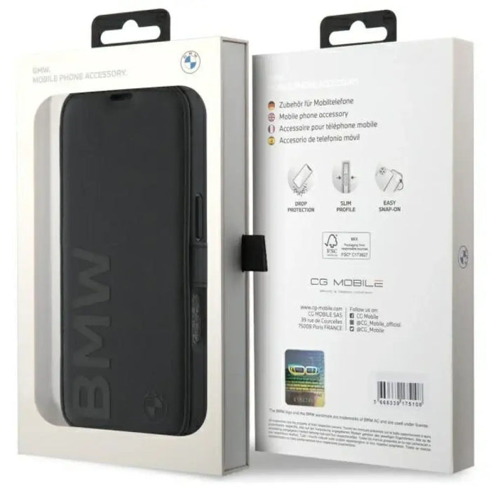 BMW Signature Leather Wordmark Case за iPhone 16 Pro Max