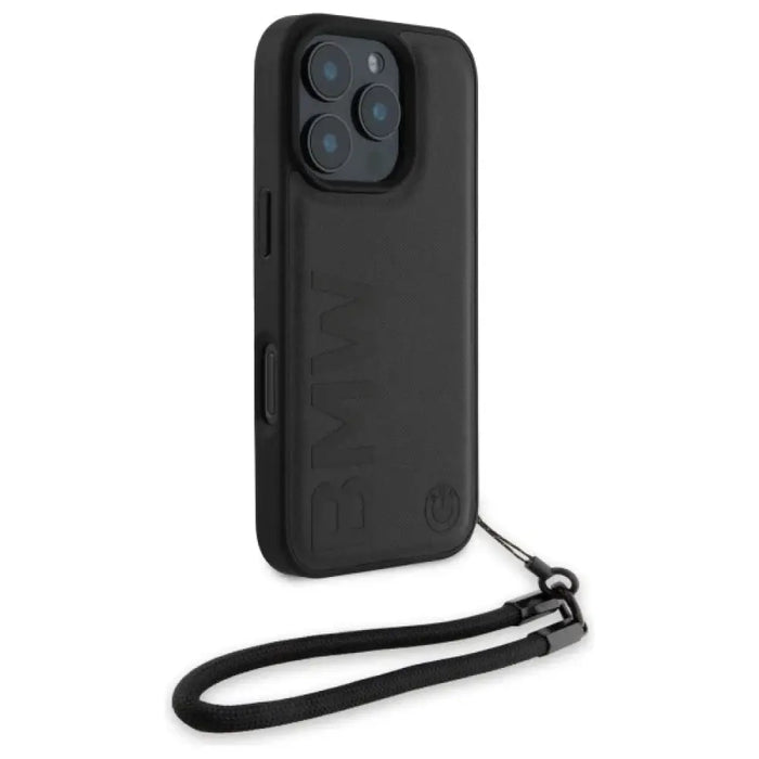 BMW Signature Leather Wordmark Cord калъф за iPhone 16 Pro