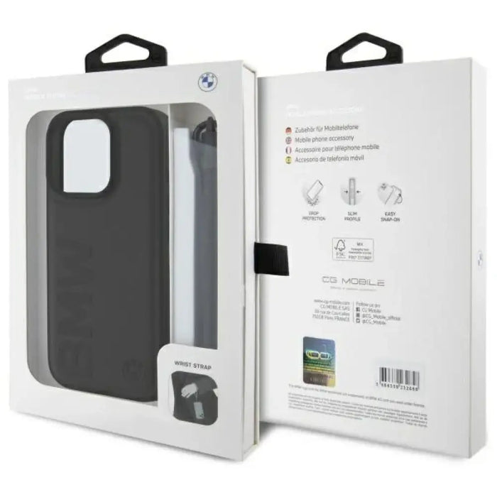 BMW Signature Leather Wordmark Cord калъф за iPhone 16 Pro