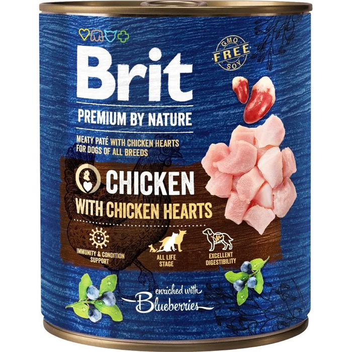 BRIT Premium by Nature Пиле със сърца - Мокра храна