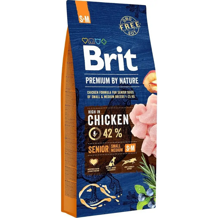 BRIT Premium by Nature Senior Small&Medium Chicken - суха