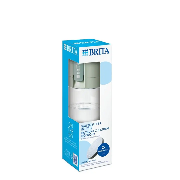 Brita Vital зелена филтърна бутилка с 2 диска