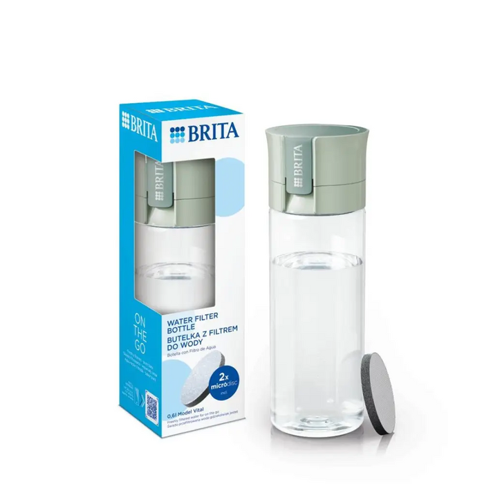 Brita Vital зелена филтърна бутилка с 2 диска