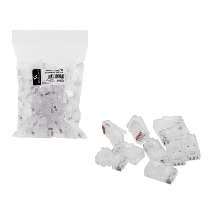 Cablexpert PLUG3UP6/100 жичен конектор 1 прозрачен