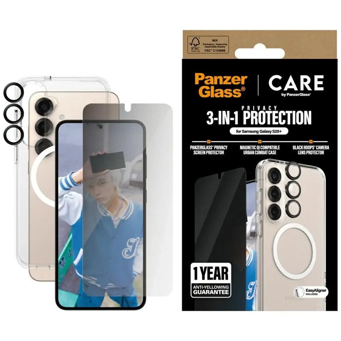 CARE by PanzerGlass Flagship 3in1 Case + Privacy Glass
