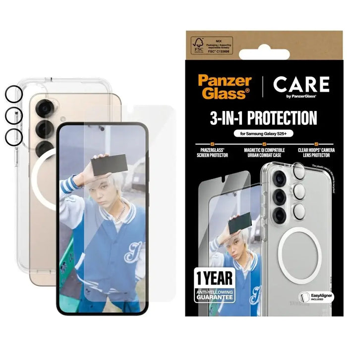 CARE by PanzerGlass Flagship 3in1 Case + стъкло + предпазен