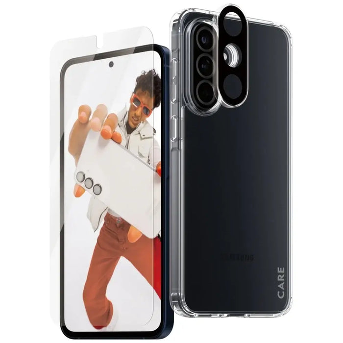 CARE by PanzerGlass Flagship 3in1 Case + стъкло + леща