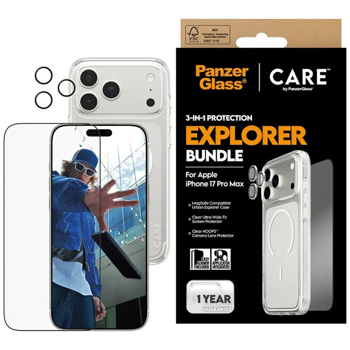 CARE by PanzerGlass Flagship Explorer 3-в-1 калъф + стъкло
