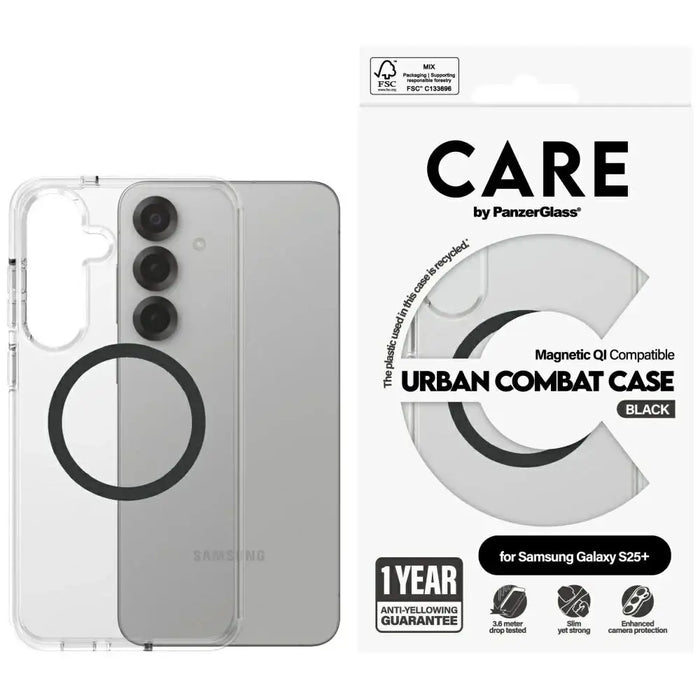 CARE by PanzerGlass Flagship Urban Combat черен QI калъф