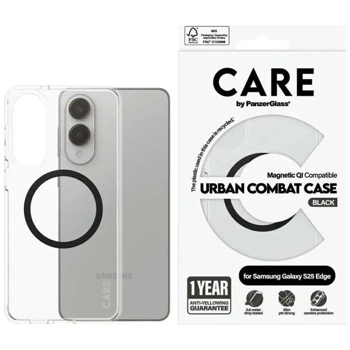 CARE by PanzerGlass Flagship Urban Combat черен QI калъф