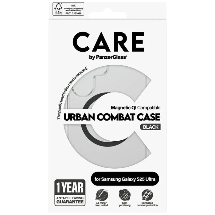 CARE by PanzerGlass Flagship Urban Combat черен QI калъф