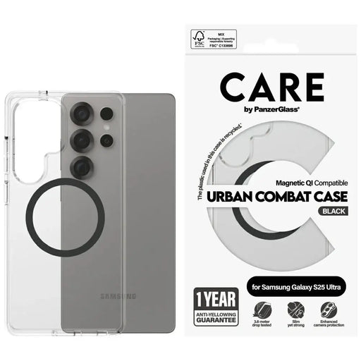 CARE by PanzerGlass Flagship Urban Combat черен QI калъф
