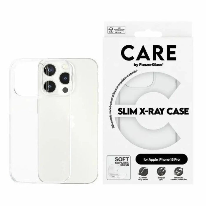 CARE by PanzerGlass Тънък X-Ray калъф за iPhone 15 Pro