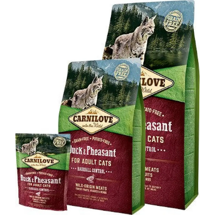 CARNILOVE Cat Hairball Control Duck and Pheasant - суха