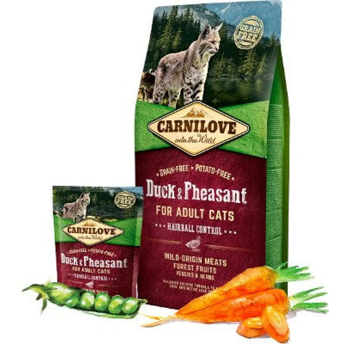 CARNILOVE Cat Hairball Control Duck and Pheasant - суха