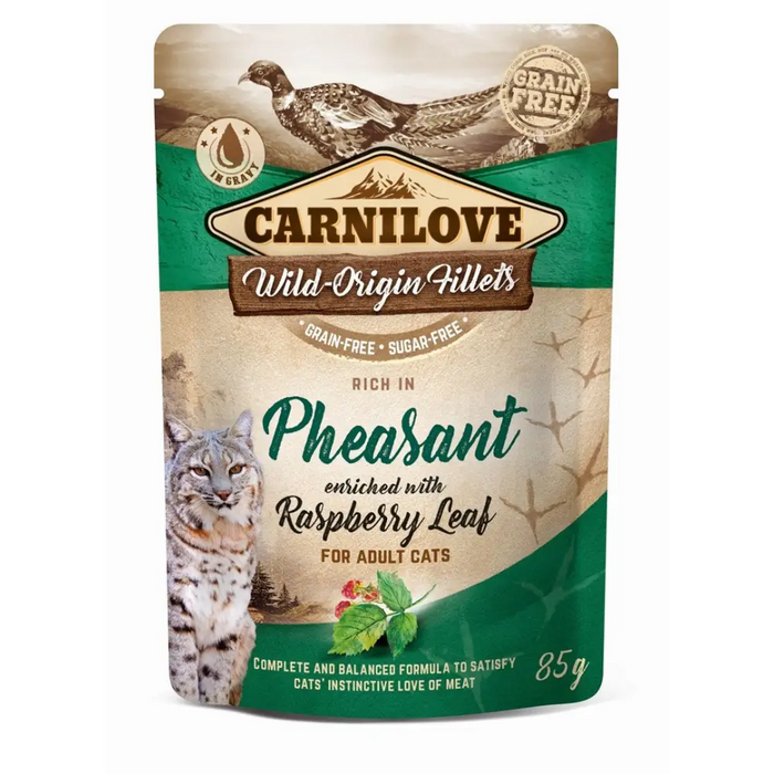 CARNILOVE CAT POUCH Мокра котешка храна Фазан Малинов лист