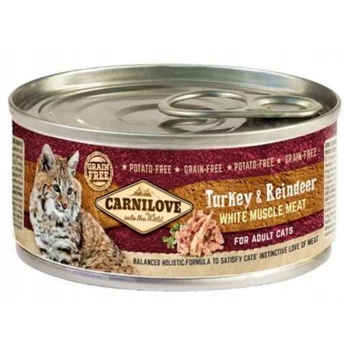 CARNILOVE Cat Turkey & Reindeer White Muscle Meat – мокра