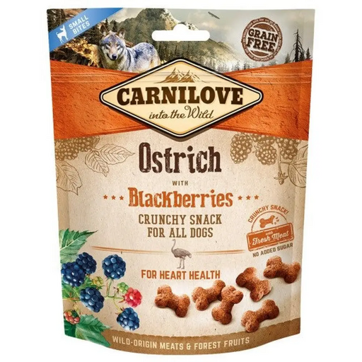 CARNILOVE Fresh Crunchy Ostrich с къпини - лакомство