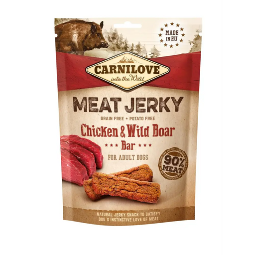 CARNILOVE MEAT JERKI Пиле с Глиган - кучешка закуска - 100гр