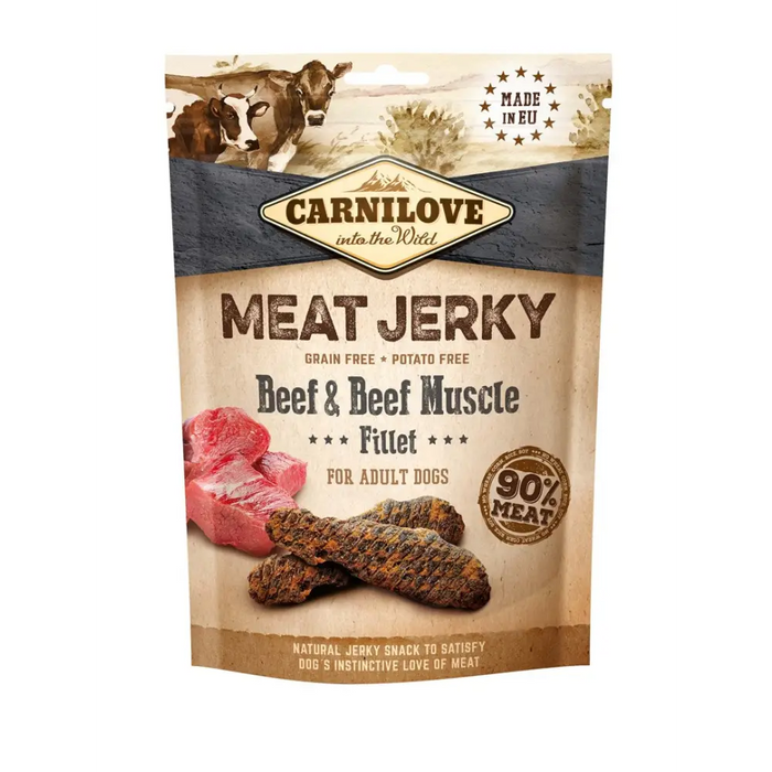CARNILOVE Meat Jerky Beef & Beef muscle fillet - лакомство