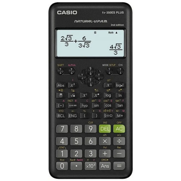 CASIO КАЛКУЛАТОР SCIENTIFIC FX-350ESPLUS-2 ЧЕРЕН 12-ЦИФРЕН