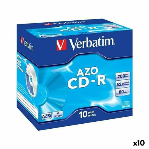CD-R Verbatim AZO 700 MB 52x 10 Части (10 броя)