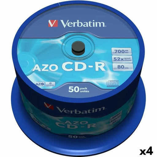 CD-R Verbatim Azo 700 MB 52x 50 Части (4 броя)