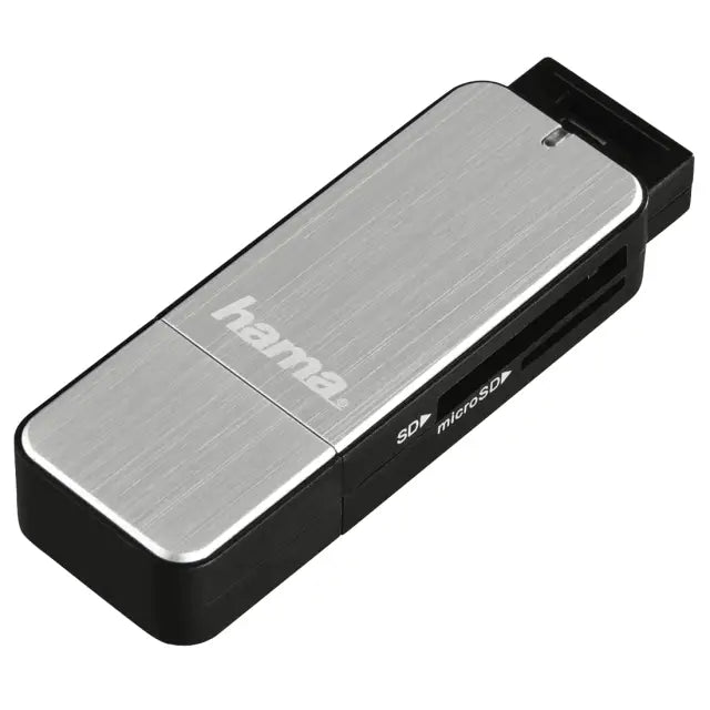 Четец за карти HAMA USB 3.0 SD/microSD сребрист