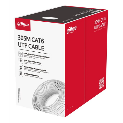 Dahua Technology PFM920I-6UN-C-V2 мрежов кабел Бял 305 m