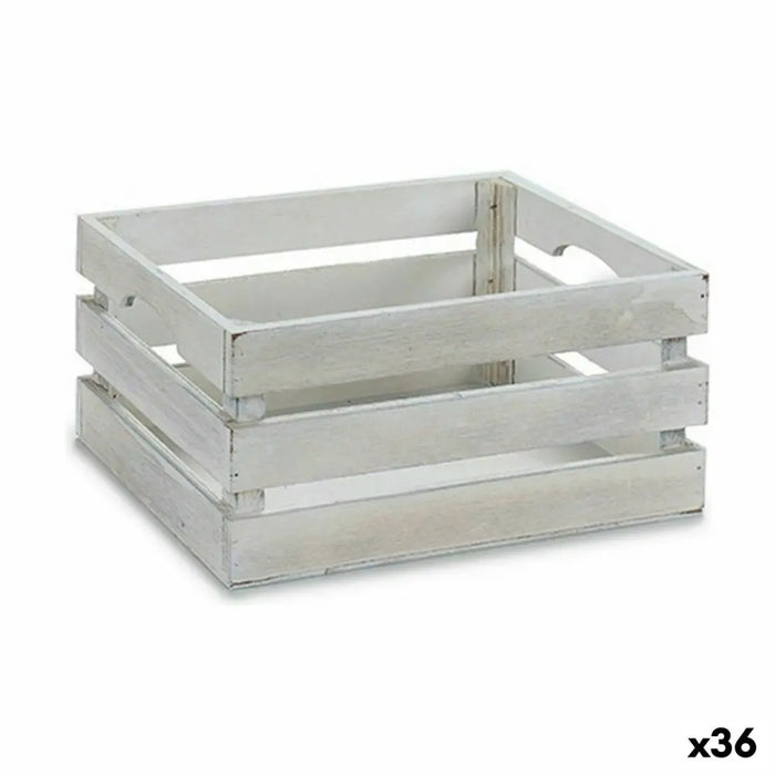 Декоративна кутия Gift Decor 4611E-WHI 4611E-WHI Бял Дървен