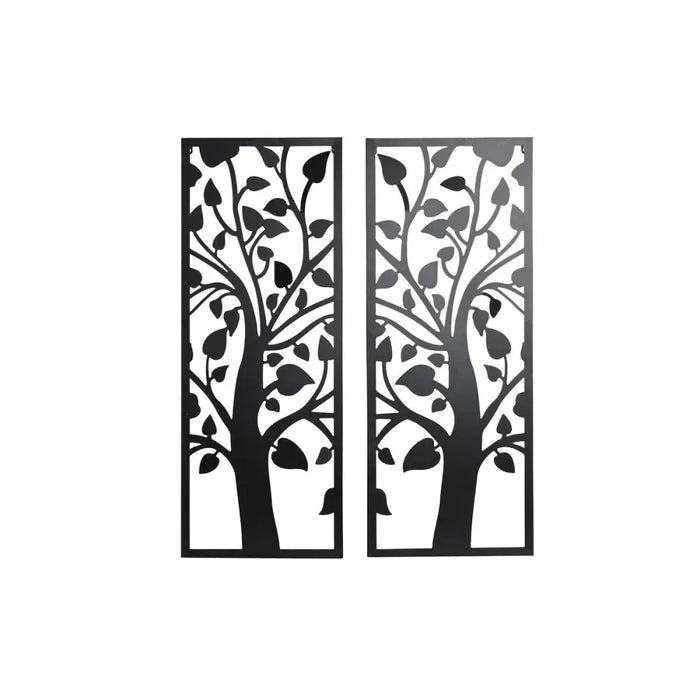Декорация за стена DKD Home Decor (2 Части) Дърво Метал
