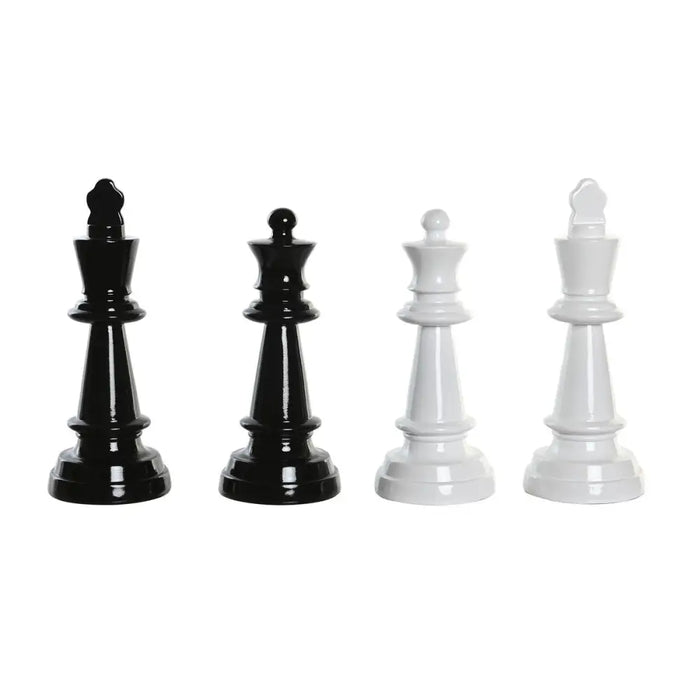Декоративна фигурка DKD Home Decor Черен Бял Смола Шахматни