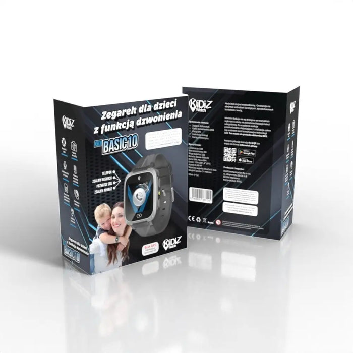 Детски черен умен часовник KiDiZ Basic