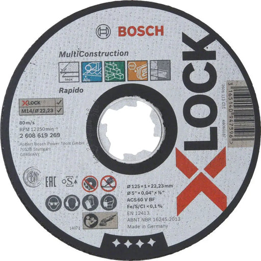 ДИСК ЗА РЯЗАНЕ MULTICONSTRUCTION X-LOCK BOSCH 125x1x22.23