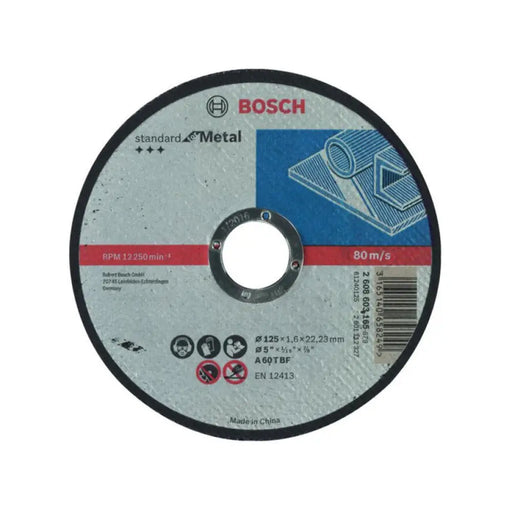 ДИСК ЗА РЯЗАНЕ НА МЕТАЛ BOSCH 125x1.6x22.23