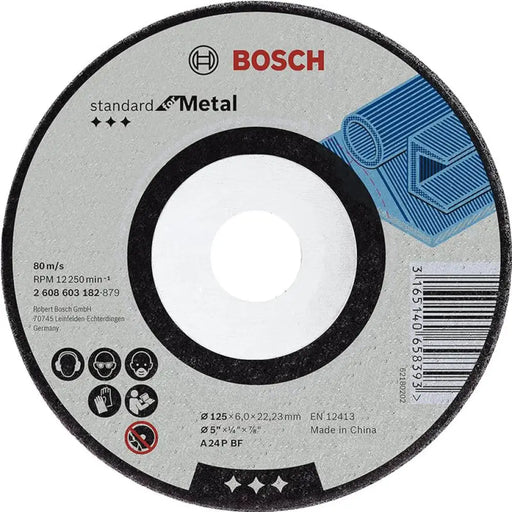 ДИСК ЗА ШЛАЙФАНЕ НА МЕТАЛ BOSCH 125x6x22.23