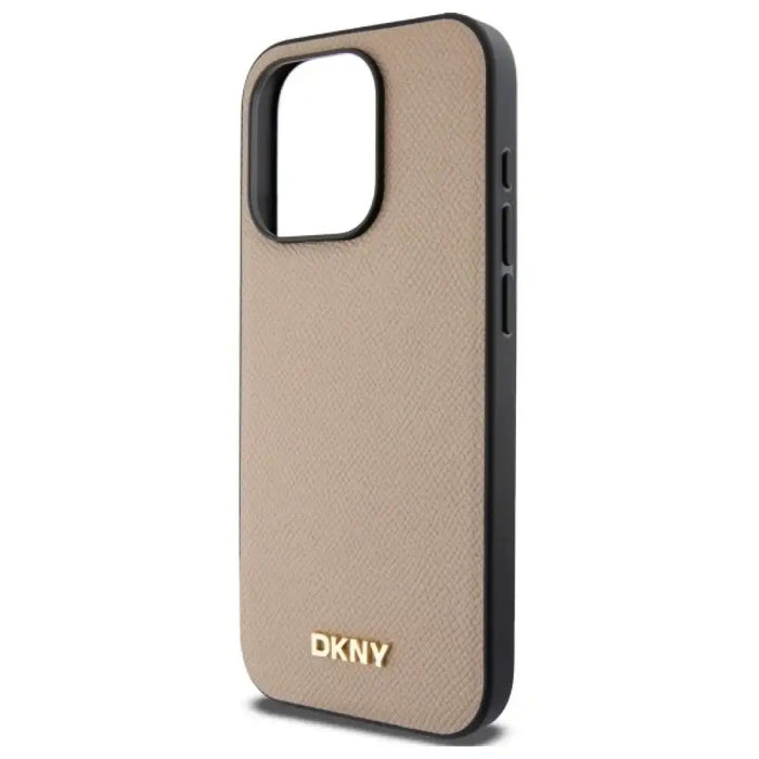 DKNY Grained Metal Logo MagSafe калъф за iPhone 15 Pro