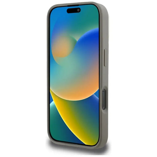 DKNY кариран калъф Magsafe за iPhone 16 Pro - бежов