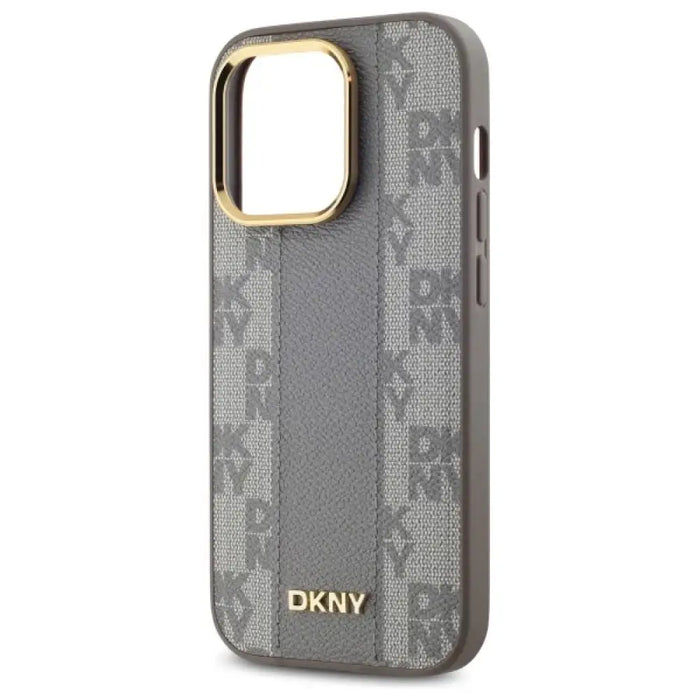 DKNY кожен кариран мономоно калъф MagSafe за iPhone 14 Pro
