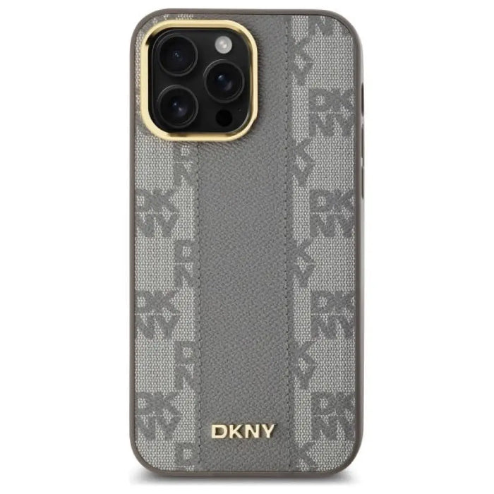 DKNY кожен кариран мономонен калъф MagSafe за iPhone 14 Pro