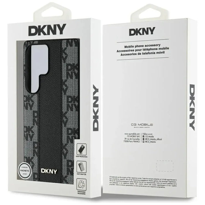 DKNY кожен кариран калъф MagSafe за Samsung Galaxy S25