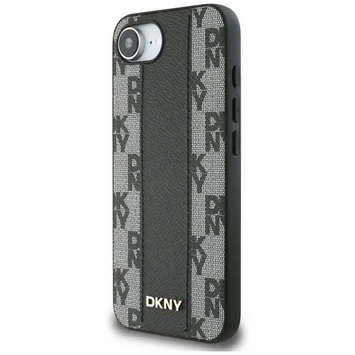 DKNY кожен кариран мономонен калъф MagSafe за iPhone 16e
