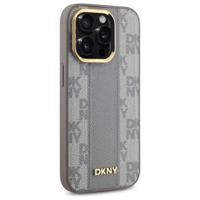 DKNY кожен кариран мономоно калъф MagSafe за iPhone 14 Pro