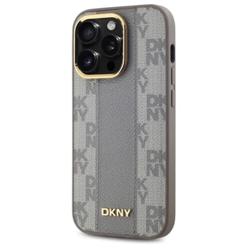 DKNY кожен кариран мономоно калъф MagSafe за iPhone 14 Pro