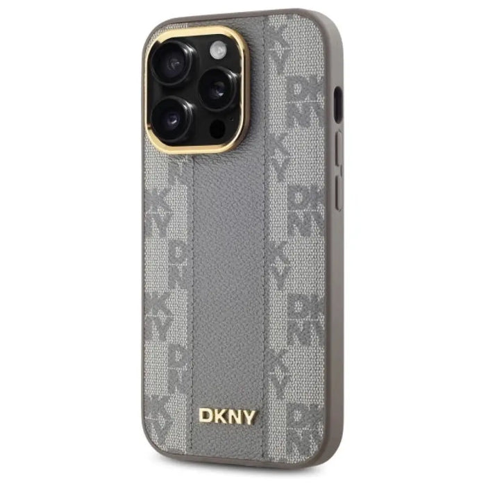 DKNY кожен кариран мономоно калъф MagSafe за iPhone 14 Pro