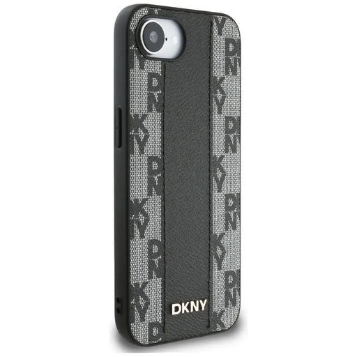 DKNY кожен кариран мономонен калъф MagSafe за iPhone 16e