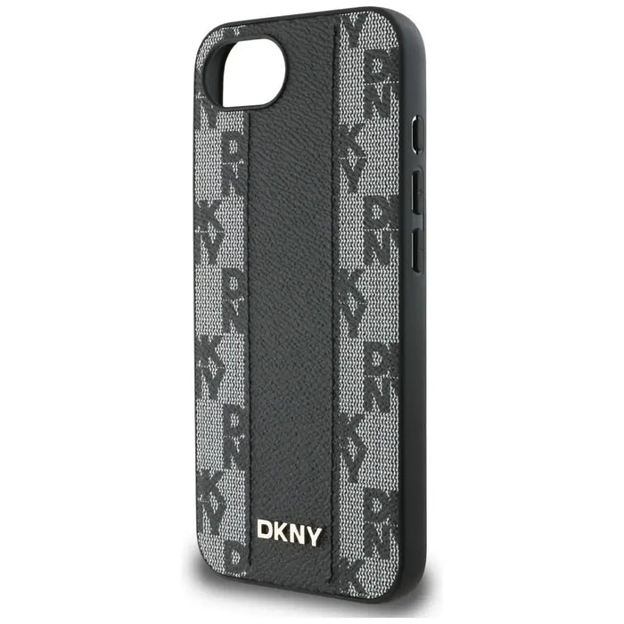 DKNY кожен кариран мономонен калъф MagSafe за iPhone 16e